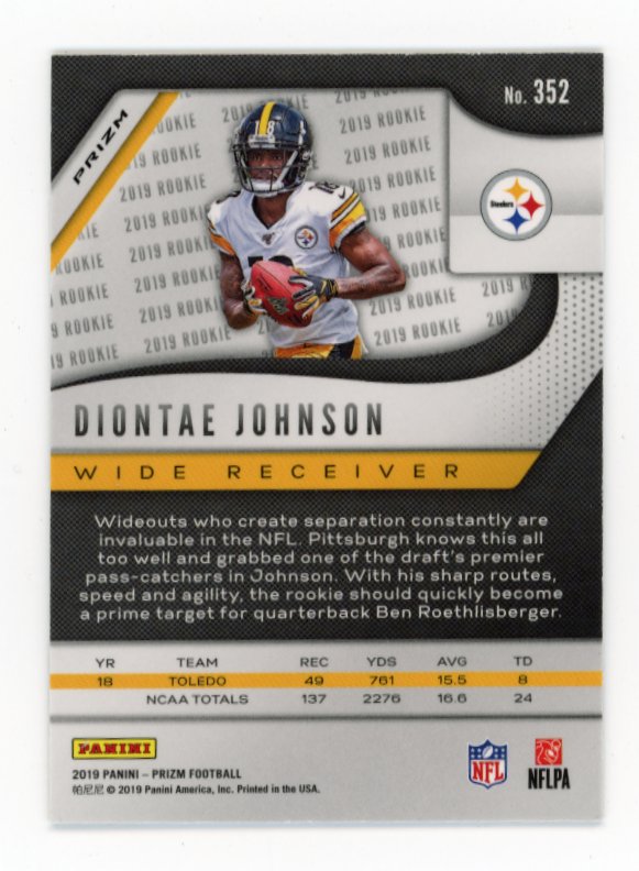 2019 Panini Prizm Dionate Johnson RC #352 - Silver Prizm