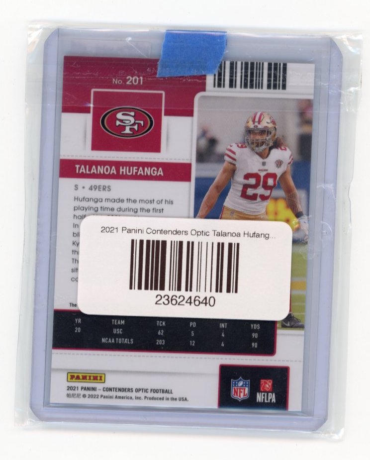 2021 Panini Contenders Optic Talanoa Hufanga #201 - Autograph