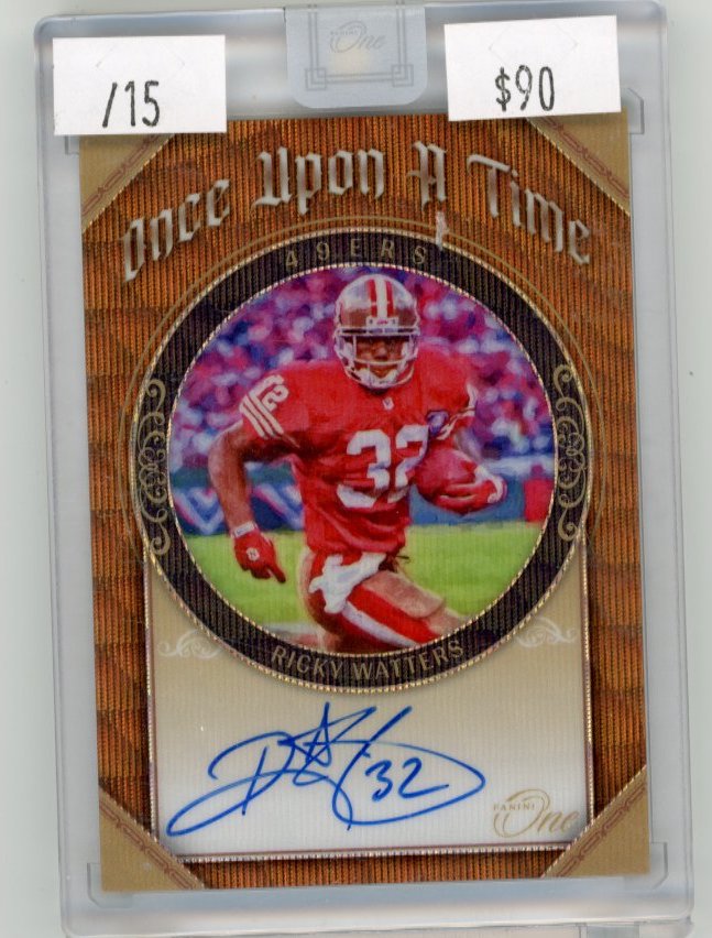 2021 Panini One Ricky Watters #365 - #/15 Gold Wave Autograph