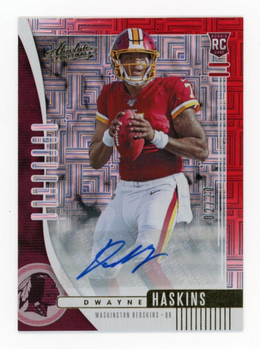 2019 Panini Absolute Dwayne Haskins RC #116 - #/20 Red Autograph