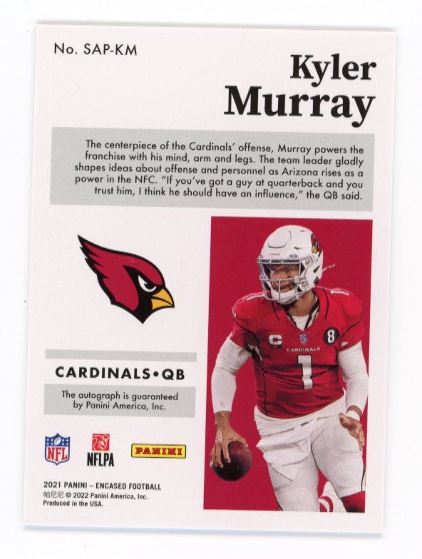 2021 Panini Encased Kyler Murray #SAP-KM - Autograph #/25