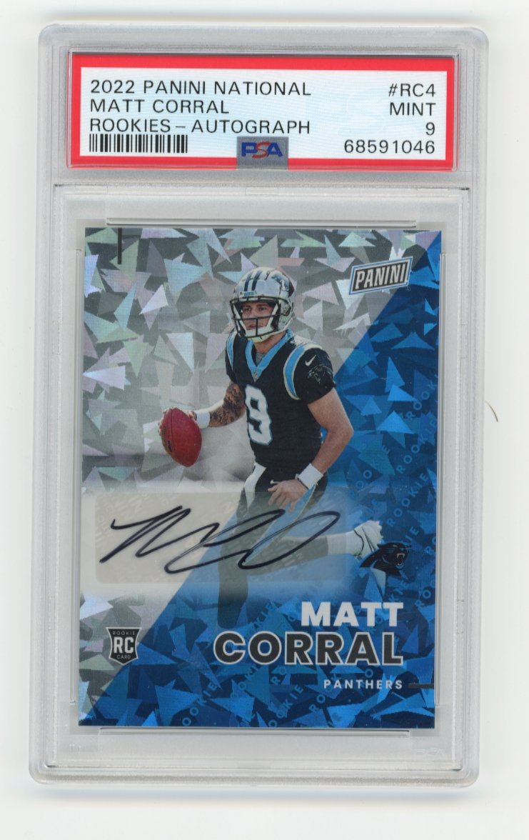 2022 Panini National Matt Corral RC #RC4 - Autograph #/12 PSA 9