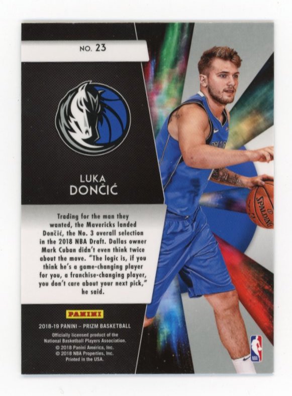 2018-19 Panini Prizm Luka Doncic RC #23 - Freshman Phenoms