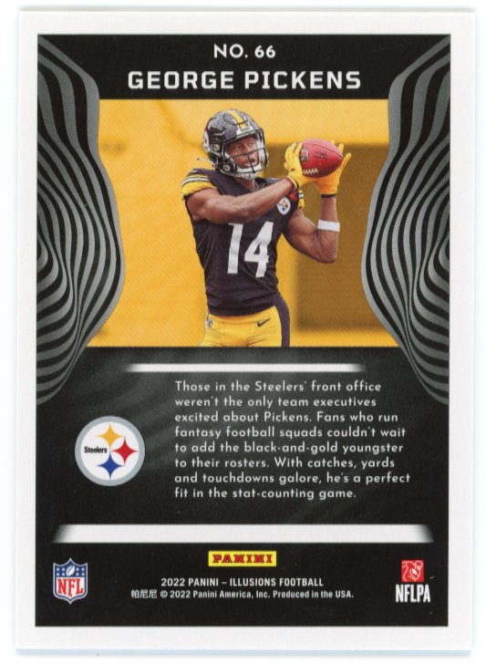 2022 Panini Illusions George Pickens RC #66 - #/299