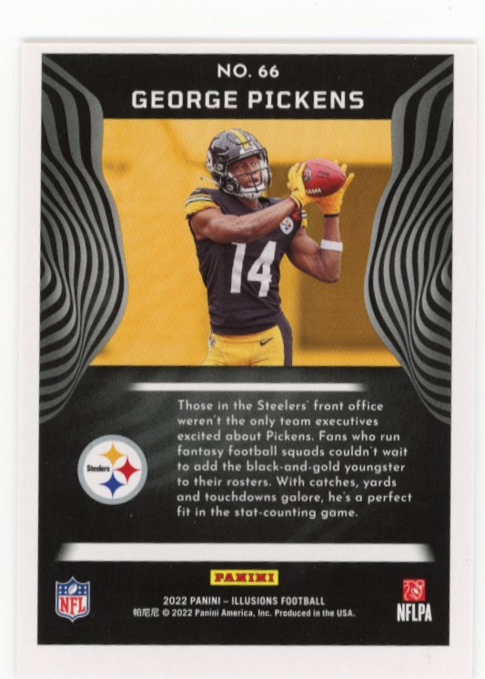 2022 Panini Illusions George Pickens RC #66 - Blue #/75