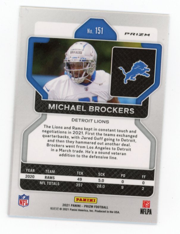 2021 Panini Prizm Michael Brockers #151 - White Sparkle