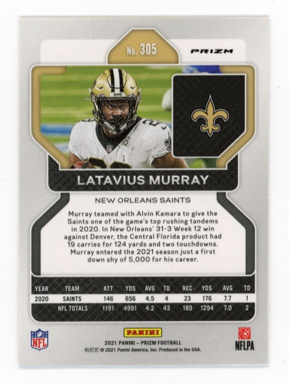 2021 Panini Prizm Latavius Murray #305 - White Sparkle