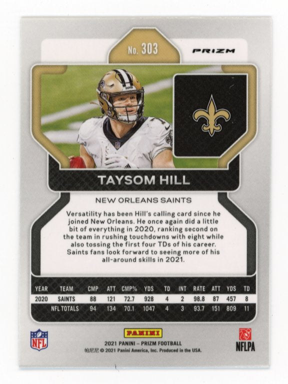 2021 Panini Prizm Taysom Hill #303 - White Sparkle
