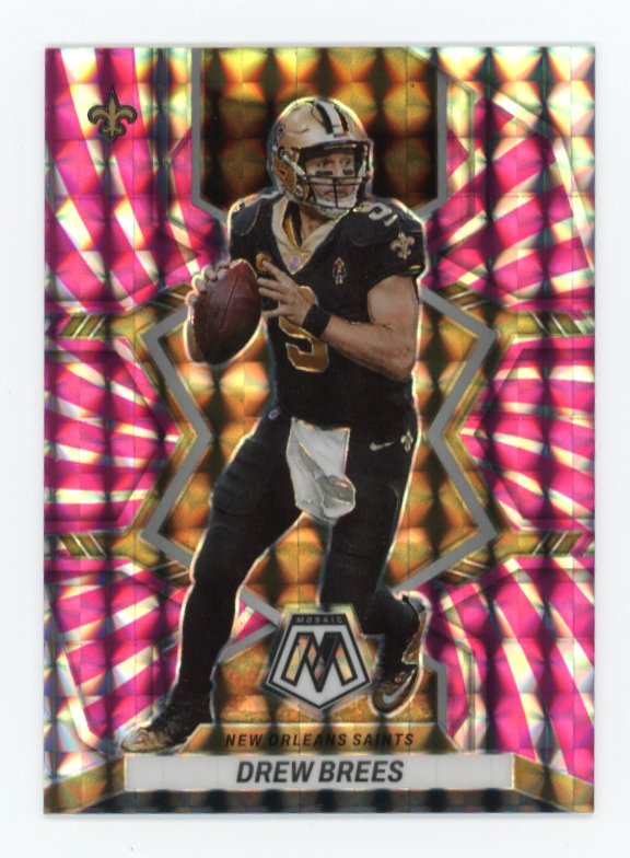 2022 Panini Mosaic Drew Brees #144 - Pink Mosaic #/11 – Talkin' Baseball