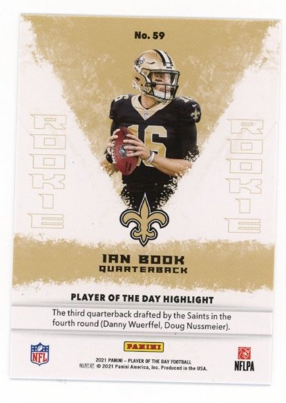 2021 Panini Player of the Day Ian Book #59 - Foil