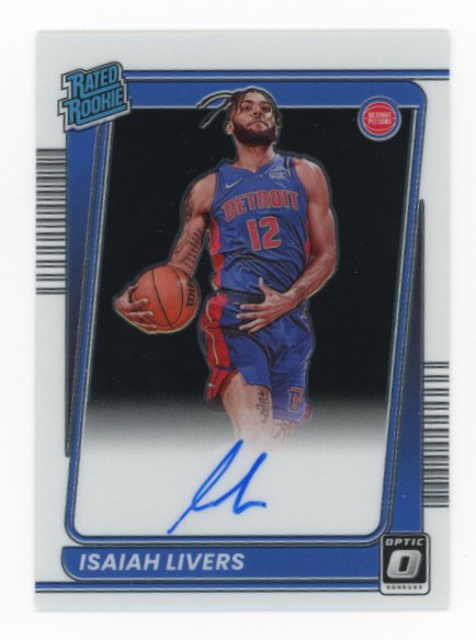 2021/22 Panini Donruss Optic Isiah Livers #177 - Autograph