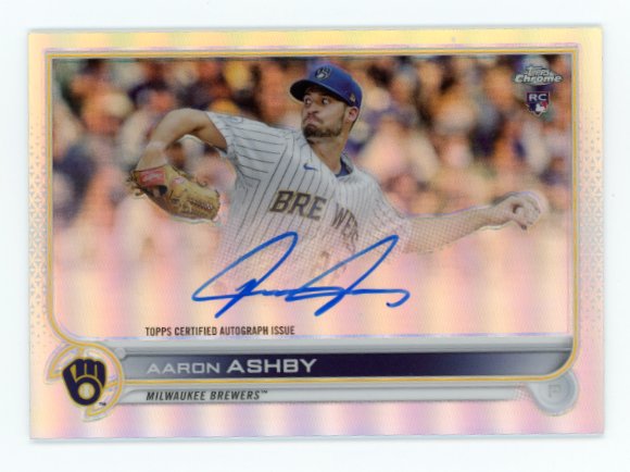 2022 Topps Chrome Aaron Ashby #RA-AA - #/499 Refractor Autograph