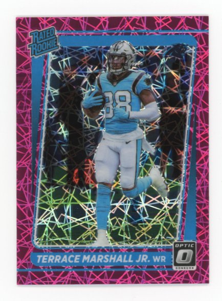 2021 Panini Donruss Optic Terrace Marshall Jr. Rated Rookie #218 - Pink Lazer