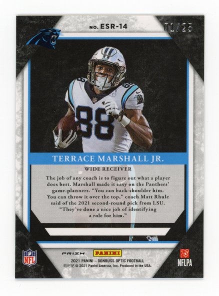 2021 Panini Donruss Optic Terrace Marshall Jr. RC #ESR-14 - #/25