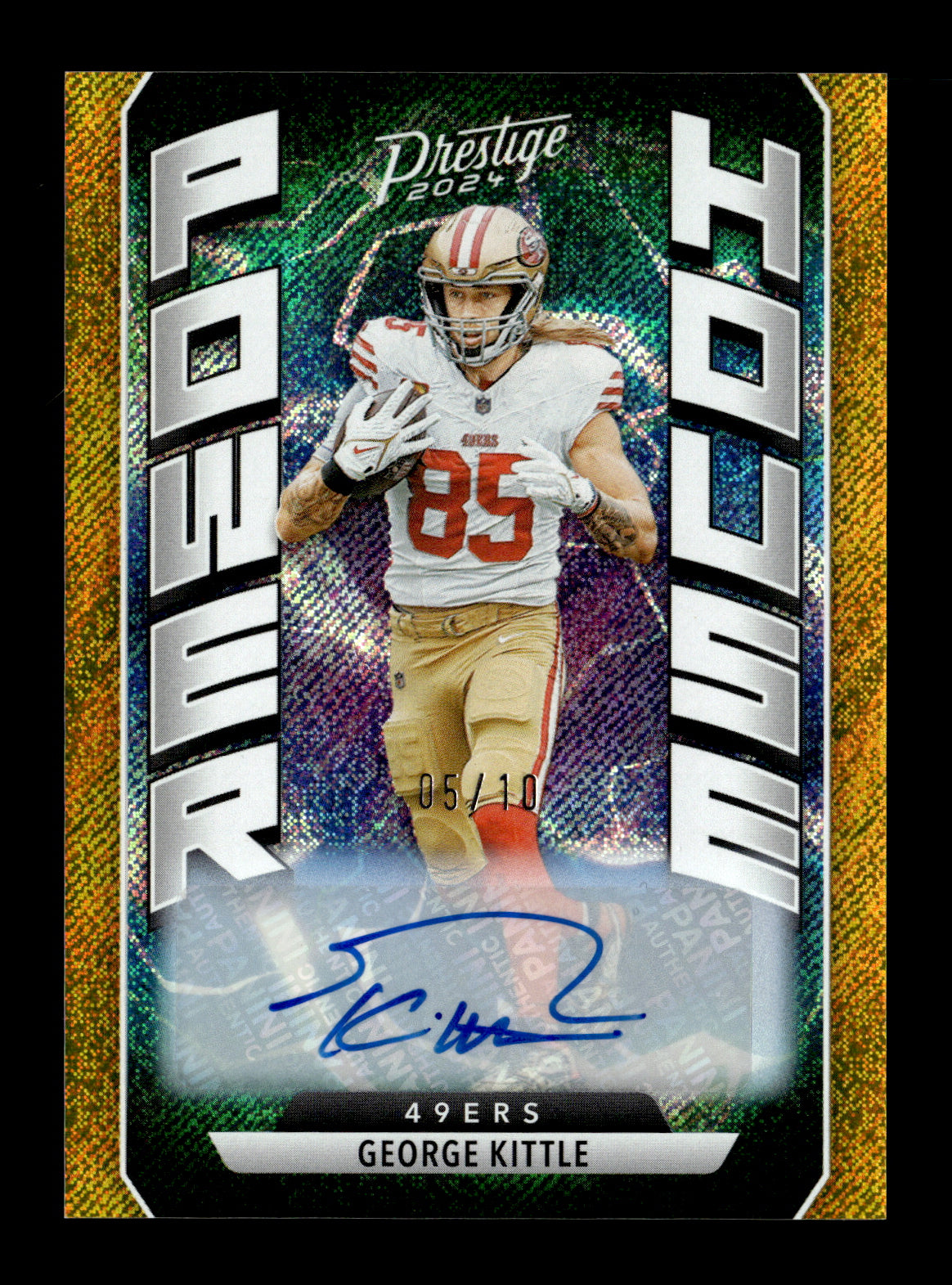 2024 Panini Prestige George Kittle #PH-GKE Power House Orange #/10 San Francisco 49ers