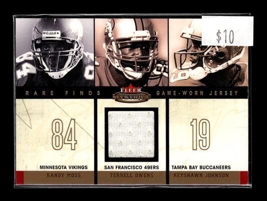 2003 Fleer Moss/Owens/Johnson #RF-TO - Jersey Patch #/299 49ers