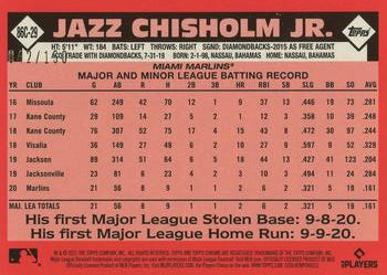 2021 Topps Update #86C-29 Jazz Chisholm Jr. 1986 Topps Chrome Blue #/150 Marlins