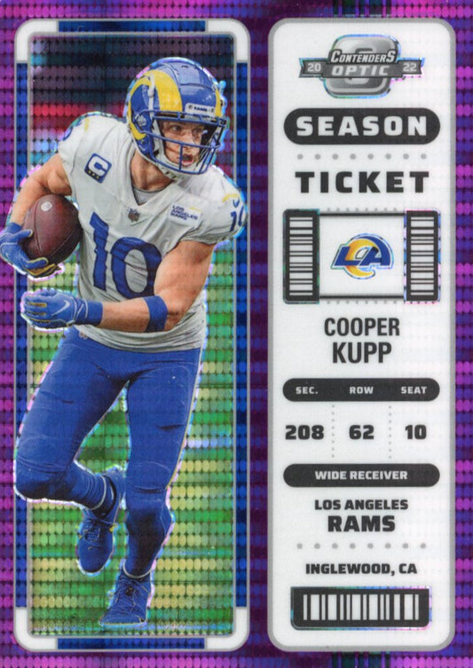 2022 Panini Contenders Optic Cooper Kupp #28 - Purple Pulsar #/26 Rams