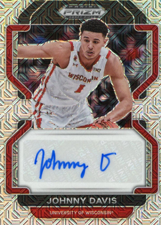 2022 Panini Prizm Draft Picks Johnny Davis #DP-JDA - Mojo Autograph #/15 Wizards