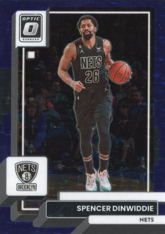 2022/23 Panini Domruss Optic Spencer Dinwiddie #175 - Purple Stars #/17 Nets