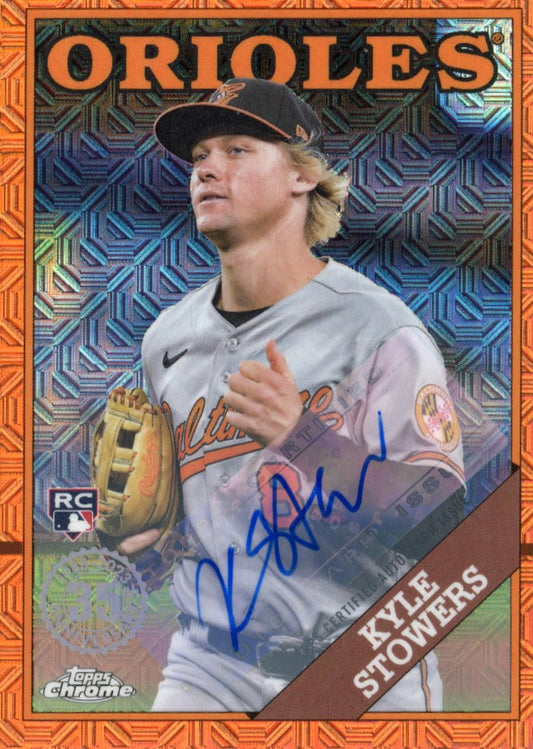 2023 Topps Chrome Kyle Stowers RC #T88C-37 - Orange Mojo Autograph #/25 Orioles