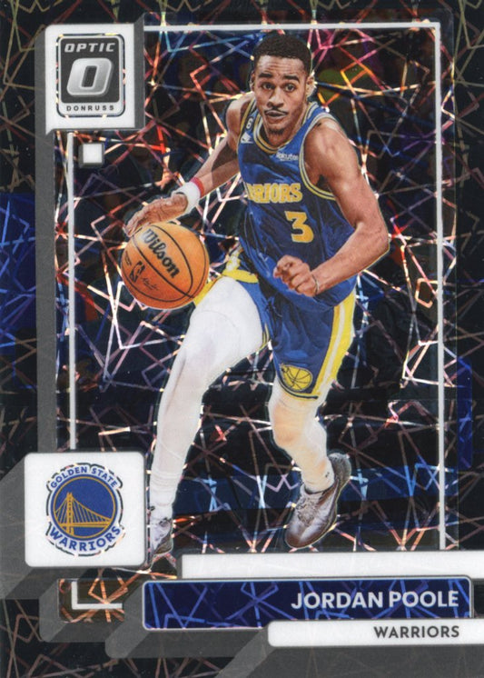 2022/23 Panini Donruss Optic Jordan Poole #100 - Black Velocity #/99 Warriors