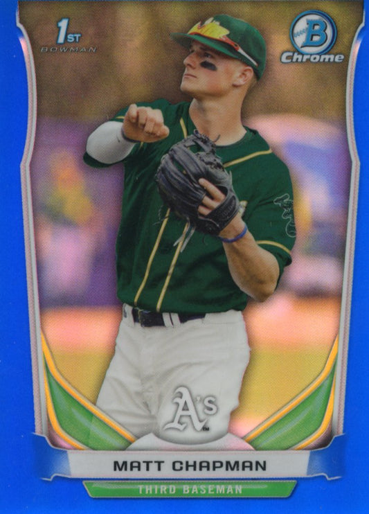 2014 Bowman Chrome Matt Chapman 1st #CDP21 - Blue #/399 Athletics