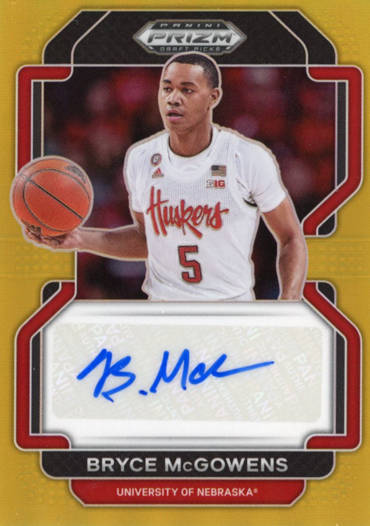 2022 Panini Prizm Draft Picks Bryce McGowens #DP-BMC - Gold Autograph #/10 Hornets