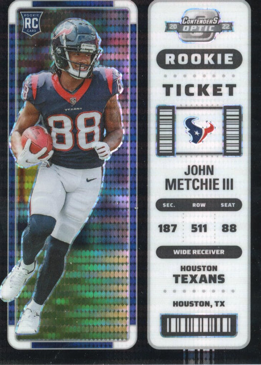 2022 Panini Contenders Optic John Metchie III RC #82 - Black Pulsar #/5 Texans