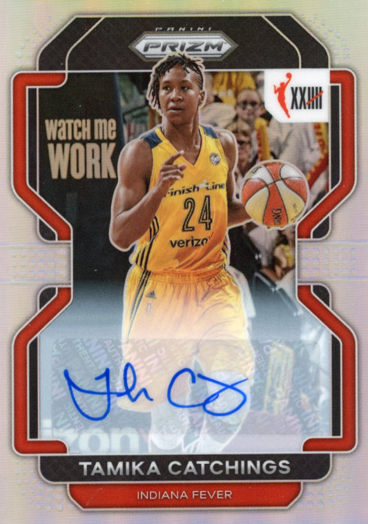 2022 Panini WNBA Prizm Tamika Catchings #158 - Silver Autograph Fever