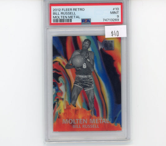 2012 Fleer Retro Bill Russell #10 - PSA 9 Celtics