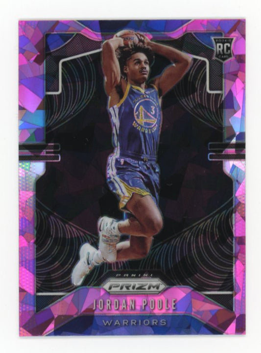 2019/20 Panini Prizm Jordan Poole RC #272 - Pink Cracked Ice Warriors