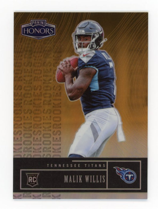 2022 Panini Honors Malik Willis RC #34 - #/20 Titans