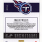 2022 Panini Honors Malik Willis RC #34 - #/20 Titans