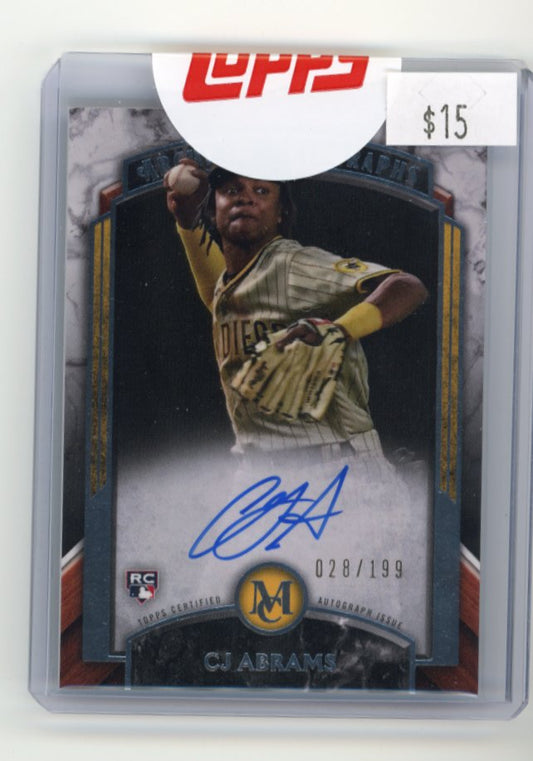 2022 Topps Museum Collection CJ Abrams Archival Autograph RC #AA-CA - Autograph #/199 Nationals