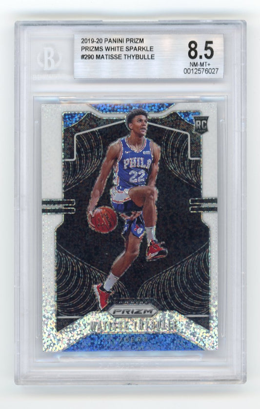 2019/20 Panini Prizm Matisse Thybulle RC #290 - White Sparkle Beckett 8.5 76ers