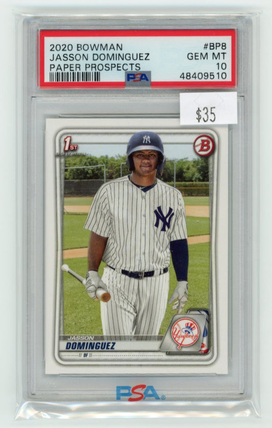 2020 Topps Bowman Jasson Dominguez 1st Bowman #BP8 - PSA 10 Yankees