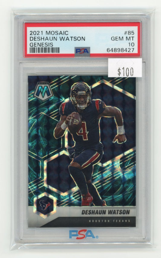 2021 Panini Mosaic Deshaun Watson #85 - Genesis PSA 10 Texans