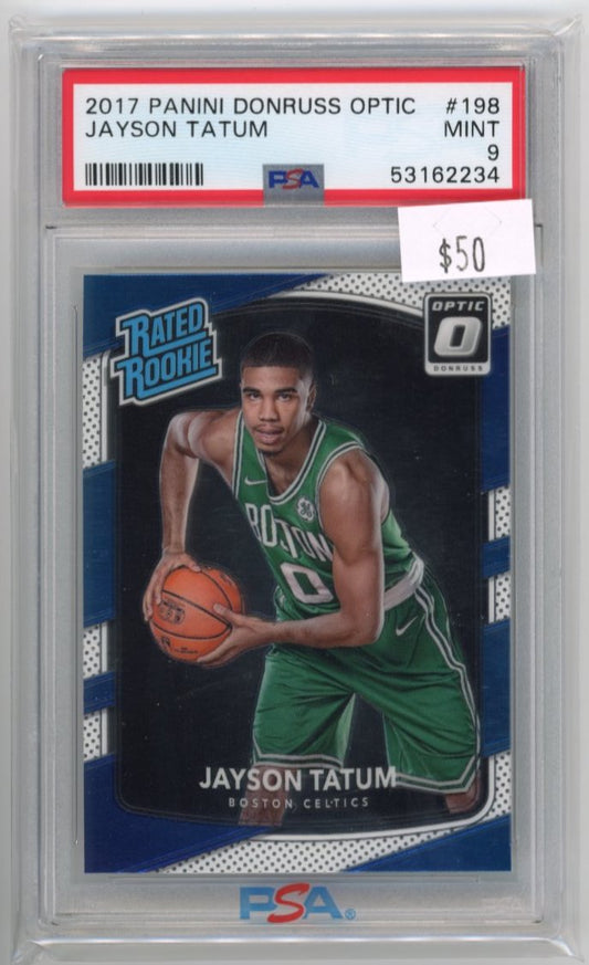 2017/18 Panini Donruss Optic Jayson Tatum Rated Rookie #198 - PSA 9 Celtics