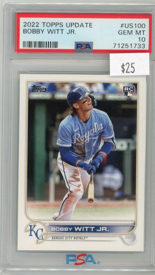 2022 Topps Update Series Bobby Witt Jr. RC #US100 - PSA 10 Royals