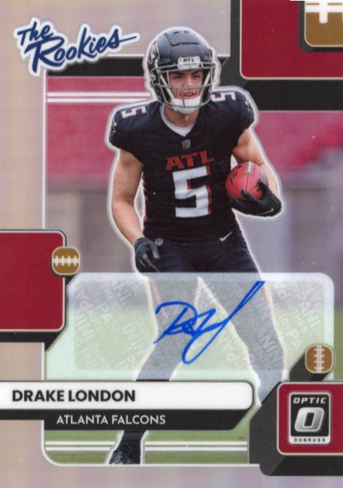 2022 Panini Donruss Optic Drake London The Rookies #TR-6 - Holo Autograph Falcons