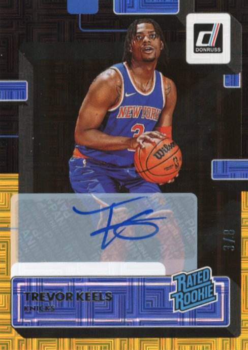 2022/23 Panini Donruss Choice Trevor Keels Rated Rookie #239 - #/8 Gold Knicks