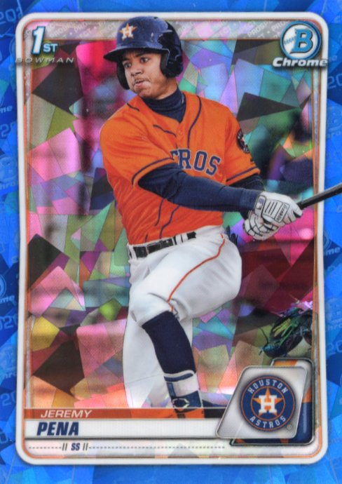 2020 Bowman Chrome Sapphire Jeremy Pena 1st #BCP-61 - Astros