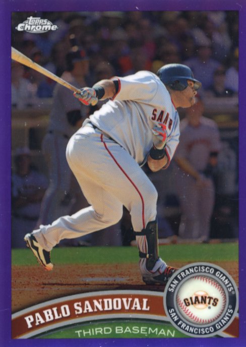 2011 Topps Chrome Pablo Sandoval #93 - #/499 Purple Giants