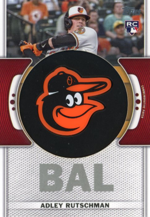 2023 Topps Series One Adley Rutschman RC #TLP-AR - Team Logo Relic Orioles