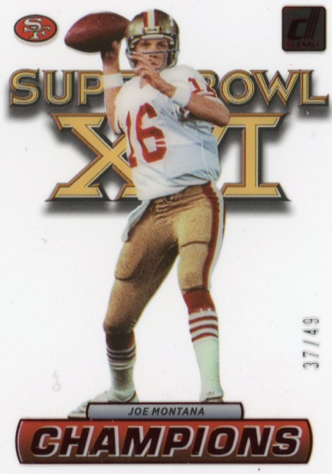 2022 Panini Clearly Donruss Joe Montana #CC-12 - #/49 49ers