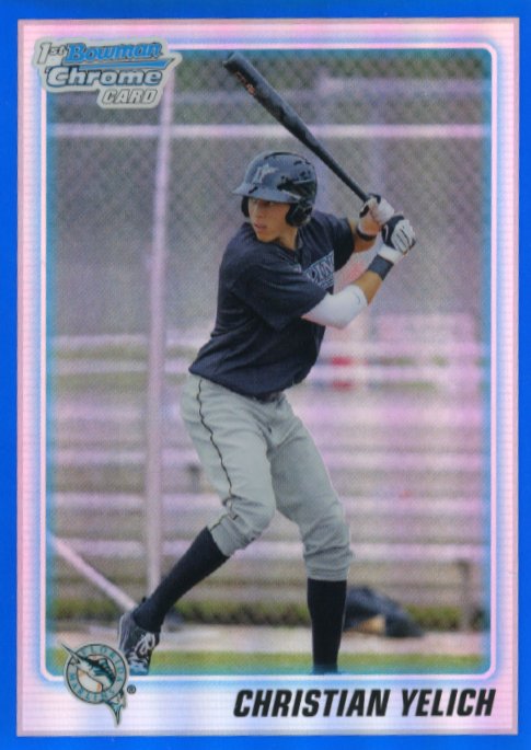 2010 Bowman Chrome Christian Yelich 1st #BDPP78 - #/199 Blue Brewers