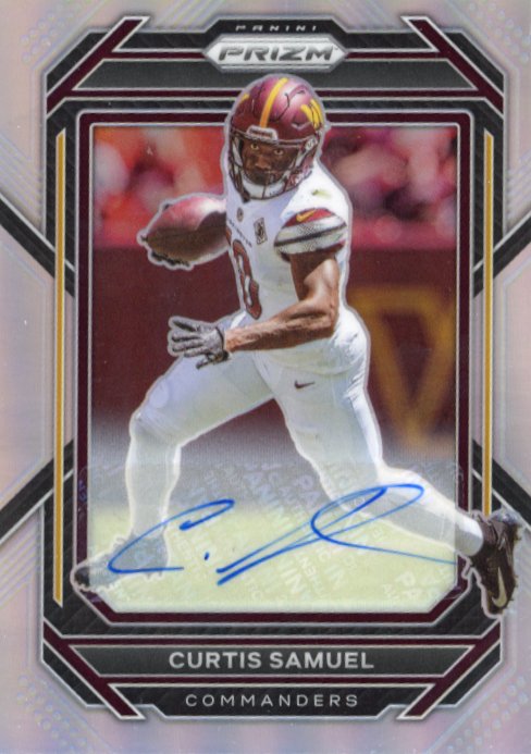 2022 Panini Prizm Curtis Samuel #295 - Silver Autograph Commanders