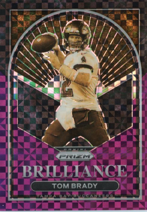 2022 Panini Prizm Tom Brady #B-1 - #/49 Brilliance Purple Power Buccaneers