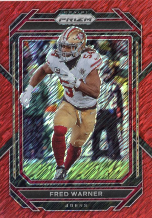 2022 Panini Prizm Fred Warner #270 - #/35 Red Shimmer 49ers